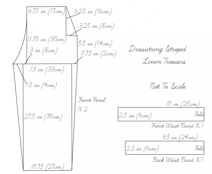 Drawstring Striped Linen Trousers – the thread