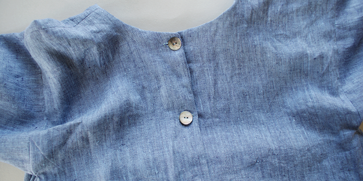 Button Detailed Yarn Dyed Linen Top Tutorial – the thread