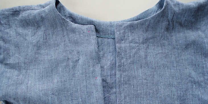 Button Detailed Yarn Dyed Linen Top Tutorial – the thread