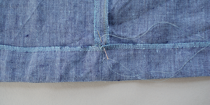 Button Detailed Yarn Dyed Linen Top Tutorial – the thread