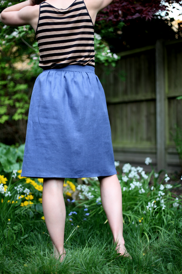 Gathered Button-Front Skirt Tutorial - the thread