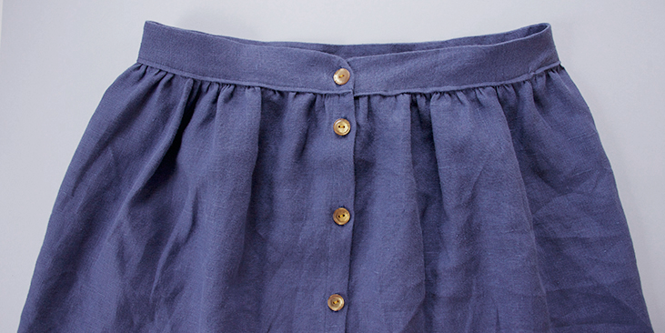 Gathered Button-Front Skirt Tutorial – the thread