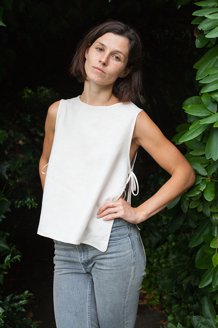 One Yard Sewing Project: Phoebe Essential Linen Tank Tutorial