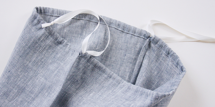 Easy Linen Drawstring Shoe Bag Tutorial - The Thread Blog