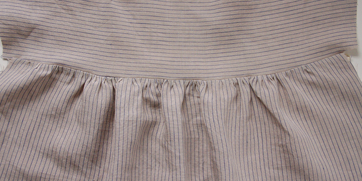 Nola Striped Linen Gathered Blouse Tutorial - The Thread Blog