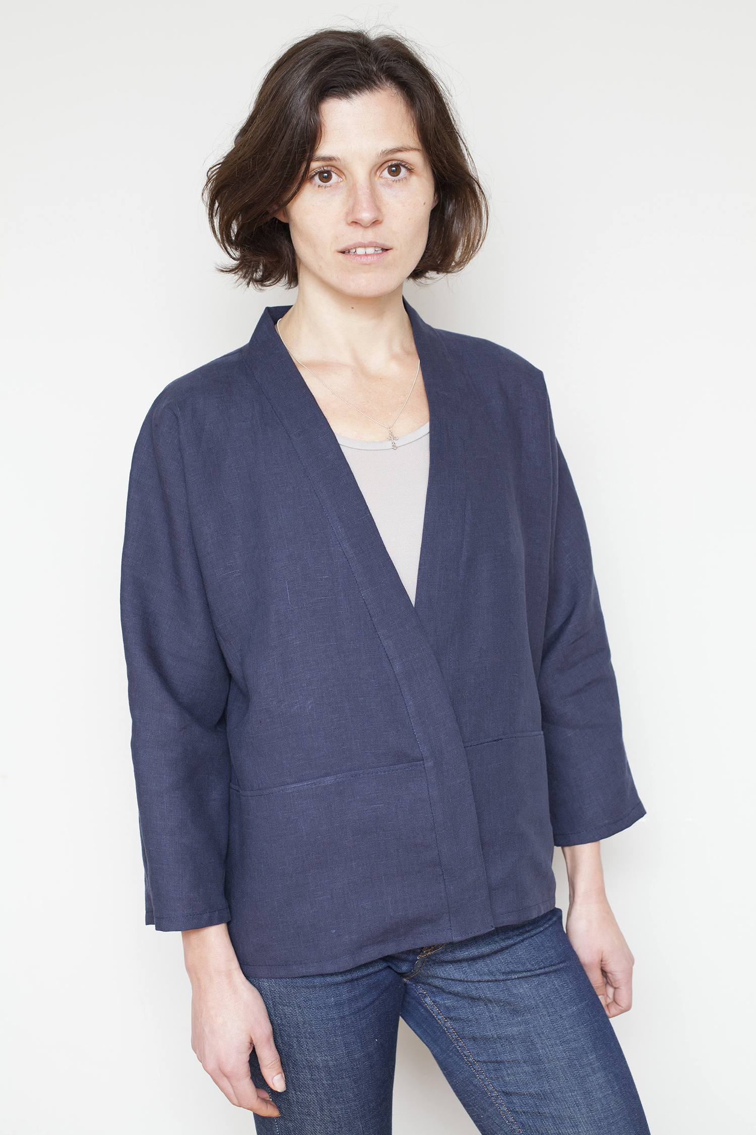 Nino Linen Open Jacket Tutorial and Free Pattern – the thread