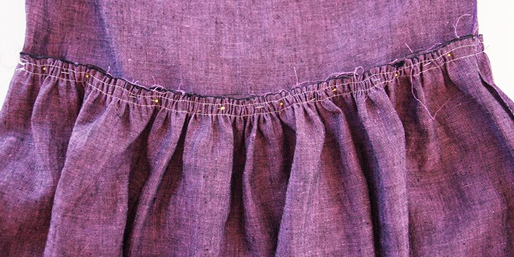 Linen Gathered Tie Back Dress Tutorial - The Thread Blog