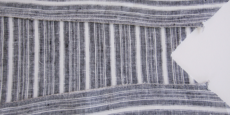Asymmetrical Linen Kaftan Tutorial - Yarn dyed stripes