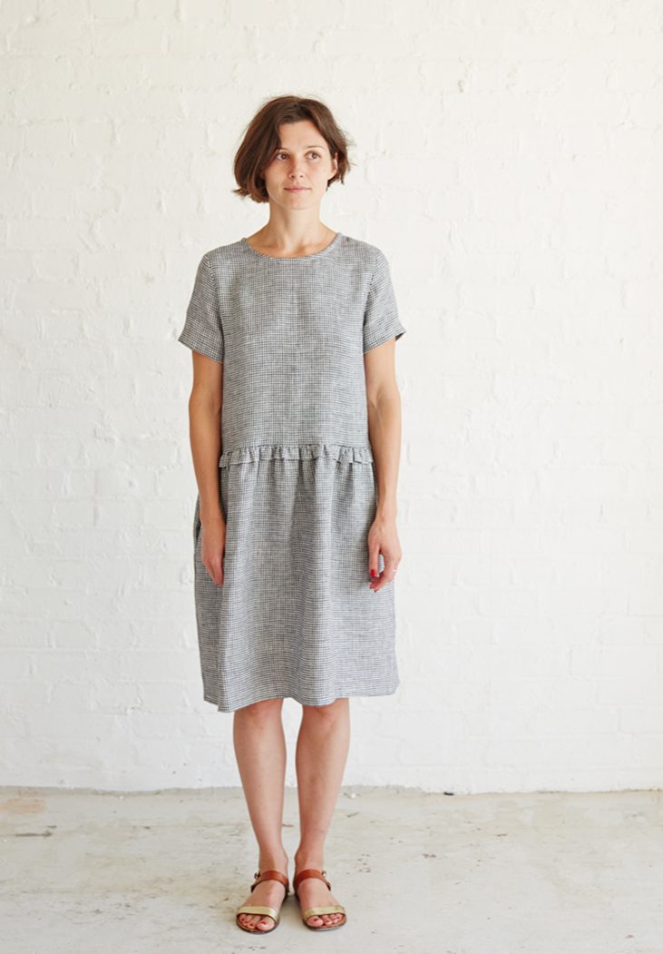 Drop Waist Ruffle Dress Tutorial and Free Pattern – the thread