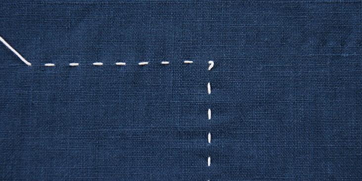 French Blue Sashiko Fabric, Sashiko Embroidery