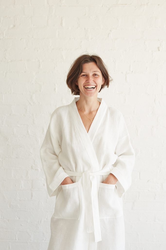 Relaxed Linen Bathrobe Tutorial and Free Pattern the thread