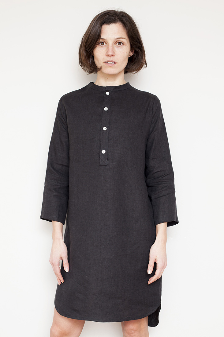 Grandad collar hot sale shirt dress