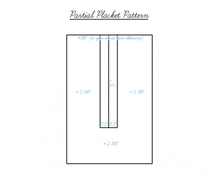 Sewing Glossary: How To Draft And Sew A Partial Button Placket The Easy ...