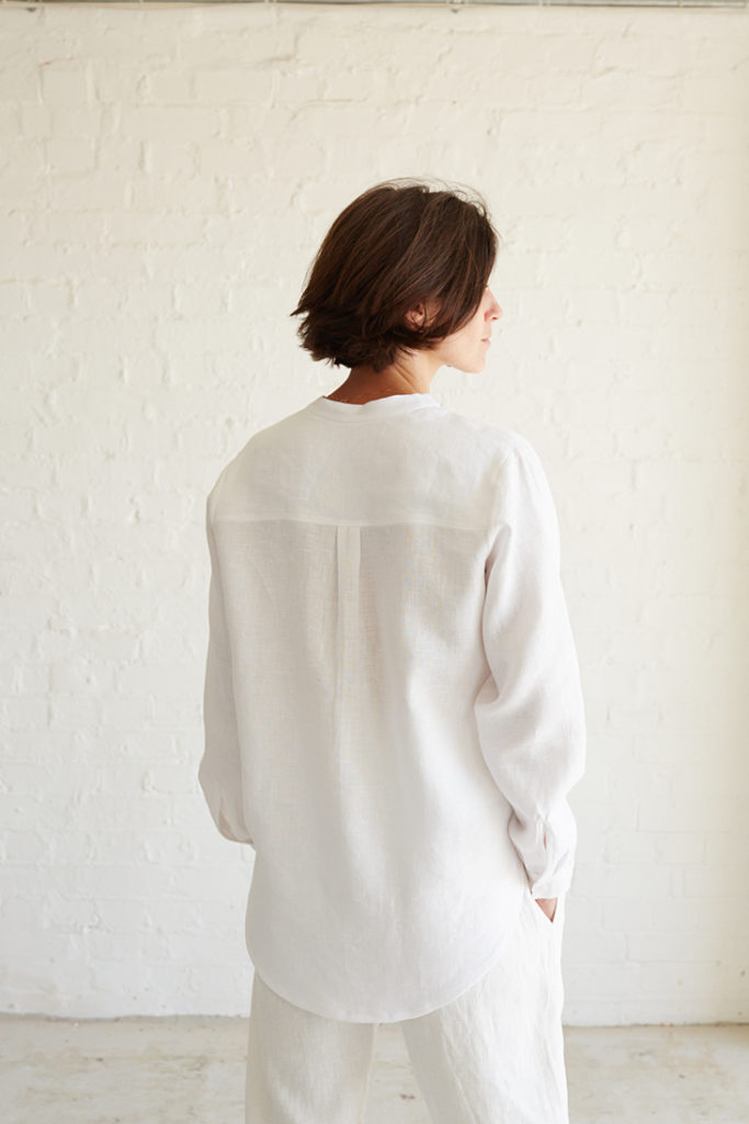 Jade Relaxed Linen Shirt Tutorial and Free Pattern – the thread