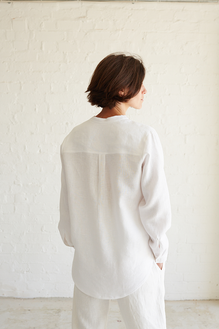 white linen shirt pattern