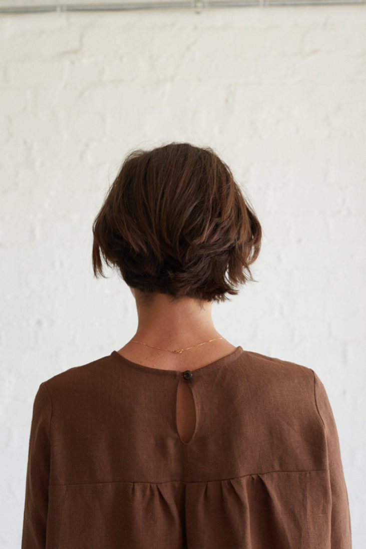 Linen Smock Dress Tutorial and Free Pattern the thread