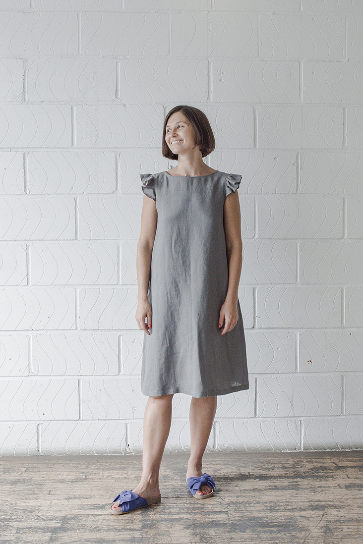 The Everyday Dress sewing pattern + ruffled sleeves - It's Always Autumn