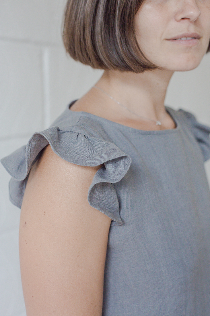 Sew a Simple Drop shoulder Top with frilly sleeves (Pattern