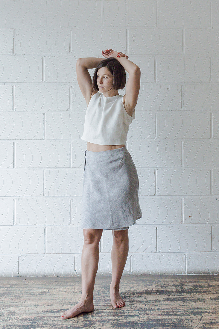 How to make a wrap skirt with more coverage — In the Folds