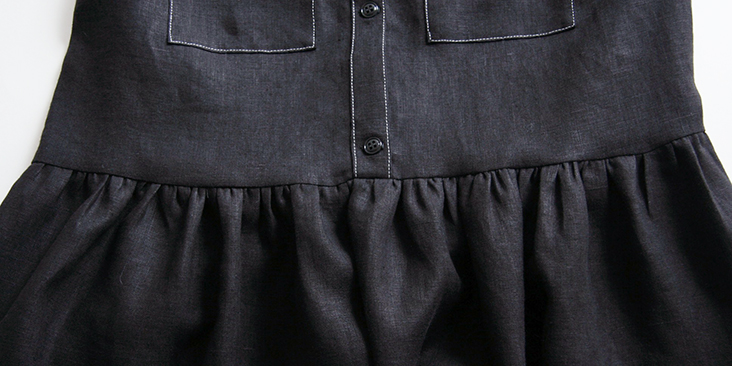 Sky Shirt Dress With Flap Pockets Tutorial - the thread