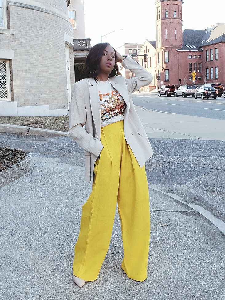 Warlene Rene styling tips: ZENITH Linen draped trousers and top five ...