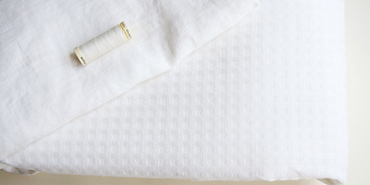 Linen Tales - White Linen & Cotton Honeycomb Waffle Towels