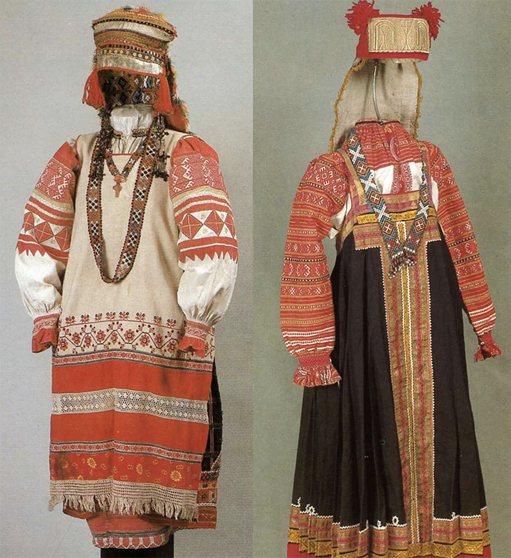 Traditional Russian Dress (of the nobility, no one else dressed