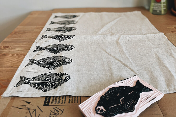 Tutorial: Block Printed Kitchen Towels – the thread