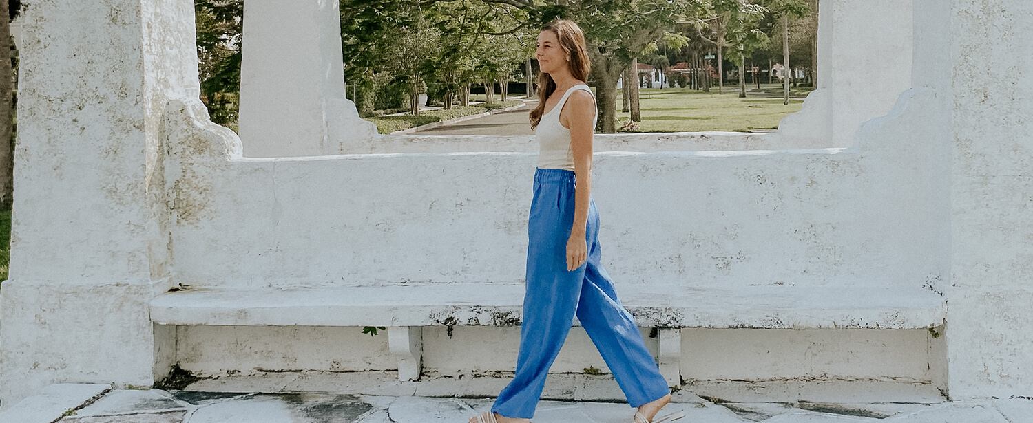 Bold, Bright, Beautiful: Whitney Pants Made with Cobalt Bright
