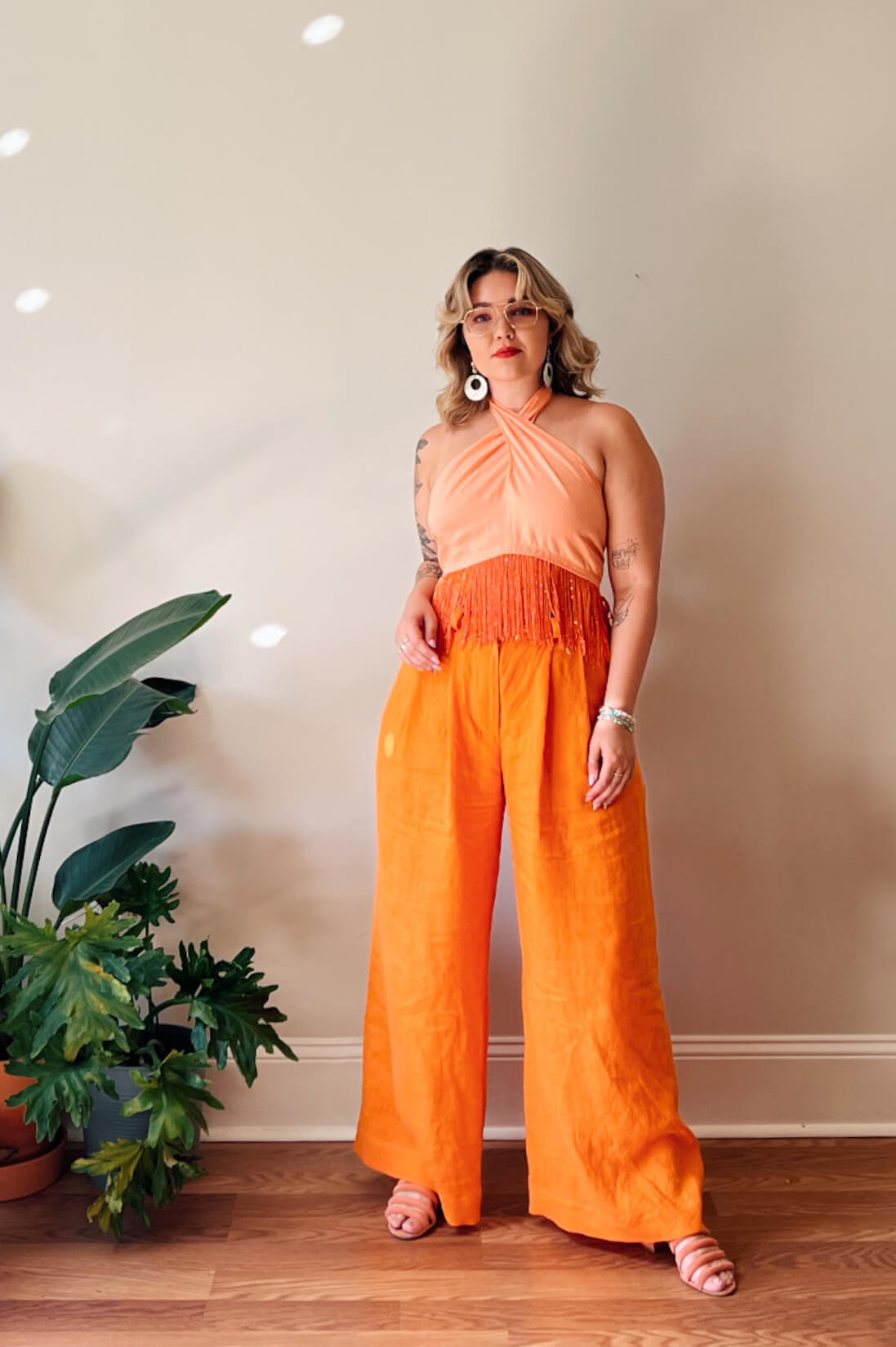 Bold, Bright and Beautiful: Birthday Outfit in Disco Peach – the thread